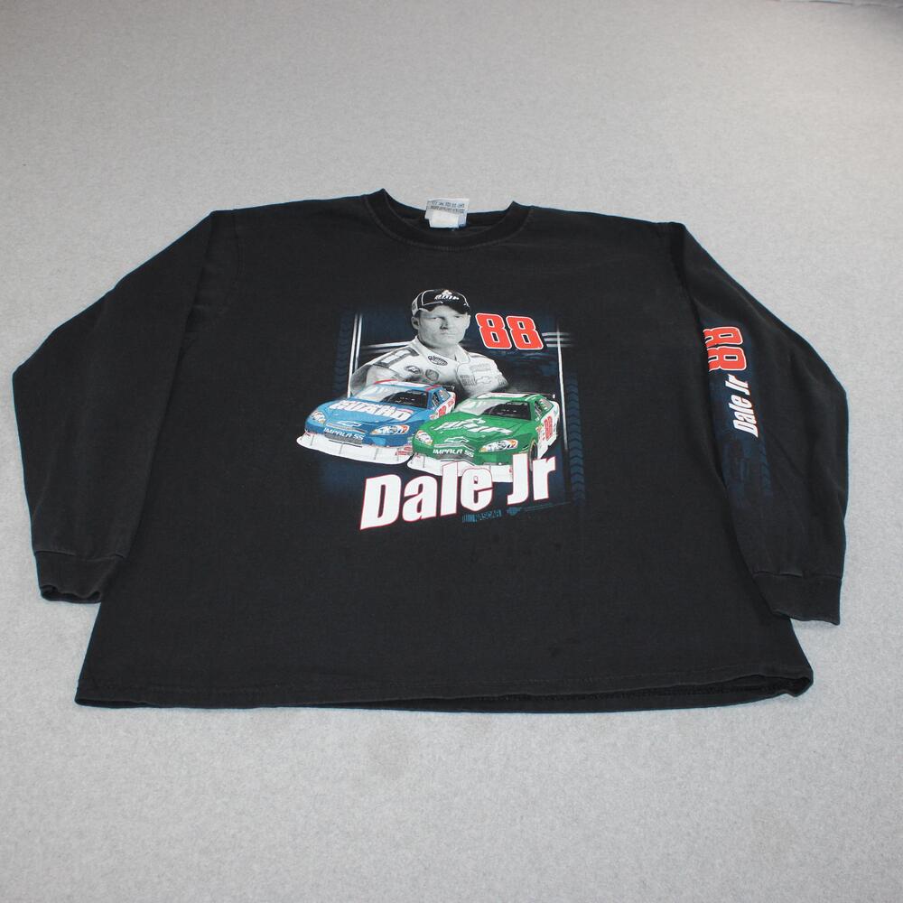 Winner's Circle Dale Earnhardt Jr Shirt Mens XL Black NASCAR Racing Long Sleeve